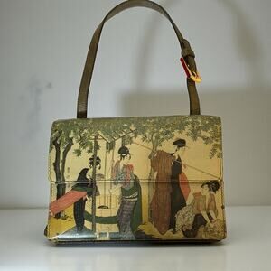 Icon Los Angeles Japanese Art Print Leather Shoulder Bag Purse EUC